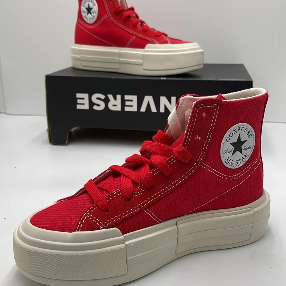 Converse WMNS CTAS CRUISE HI RED/EGRET/BLACK A08284C Platforms Sneakers - Picture 15 of 16